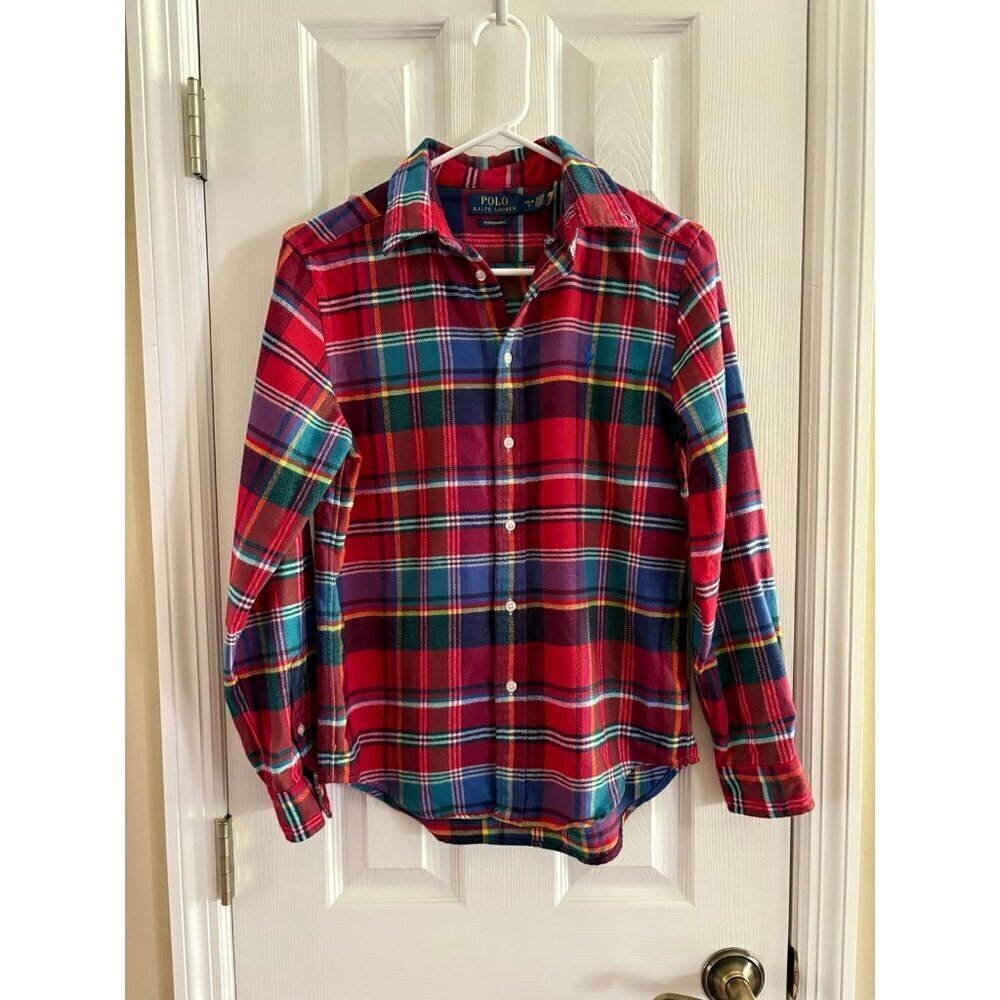Polo Ralph Lauren Boys Flannel Plaid Button Down Shirt